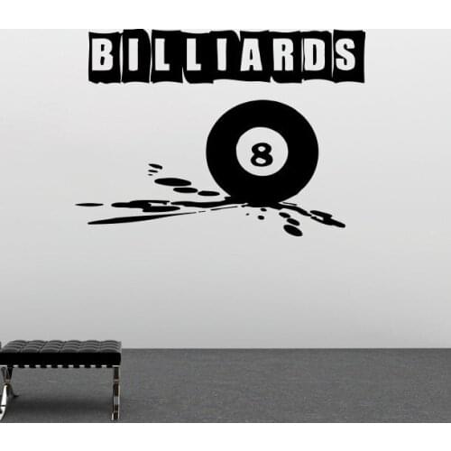 Gym Sport Wall Decal Billiards Silhouette Decor Living Room Wall Poster Home Decal Vinyl Sticker Mural adesivo de parede S-614