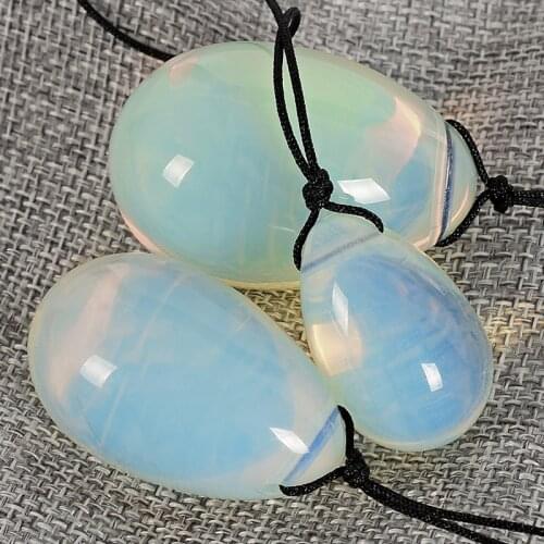 Drill Natural Jade Yoni Egg Set Ben Wa Balls for Kegel Exercise Pelvic Floor Muscle Vaginal Tightening Bladder Health Relaxation