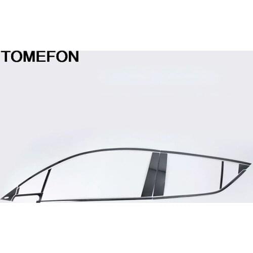 TOMEFON For Toyota C-HR CHR 2016 2017 2018 Modified Window Bright Sequin Moulding Cover Trim Exterior Accessories StainlessSteel