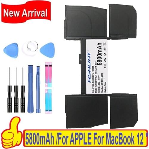 Top Brand 100% New 5800mAh A1527 Battery for APPLE MacBook 12 " Retina A1534 2015-2016-2017 year MF855 MJY32 MK4M2 661-02267
