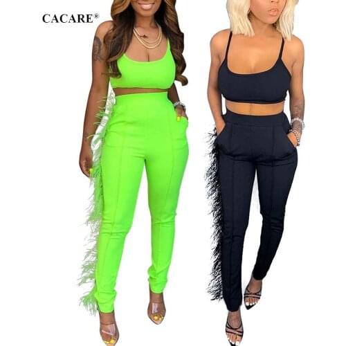 Crop Top 2 Piece Pants Sets Women Two Piece Outfits Tracksuit Set Women Clothing Matching Sets 2 Colors Choices F0429
