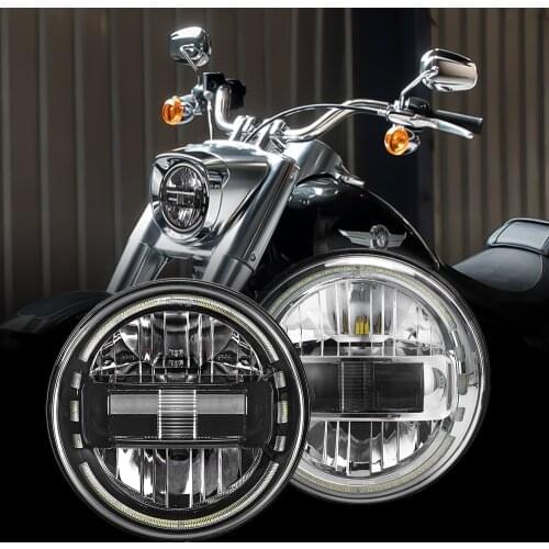 Universal 5.75/7 inch 90W Motorcycle Led Headlights Projector For Harley Touring FLD Softail Heritage Street Glide Road King