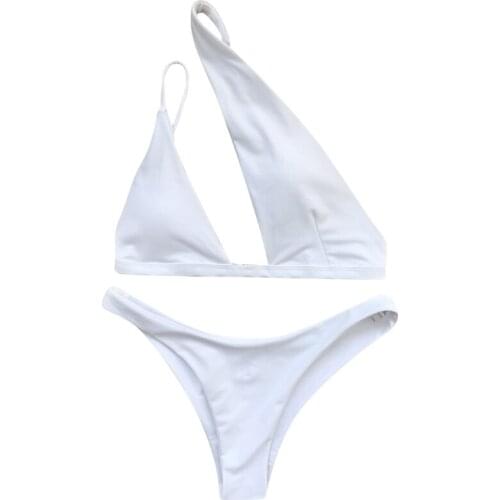 Y1QD Ladies Sexy Beach Bikini Solid Color Split Nylon Bikini Three-point Swimsuit Female Three-point Bikini Suit Swimsuit