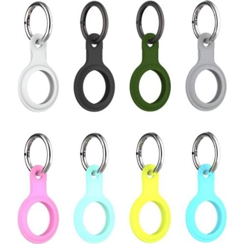 Liquid Silicone Protective Sleeve For Apple Locator Tracker Anti-lost Device Keychain Protective Sleeve For Apple Airtags