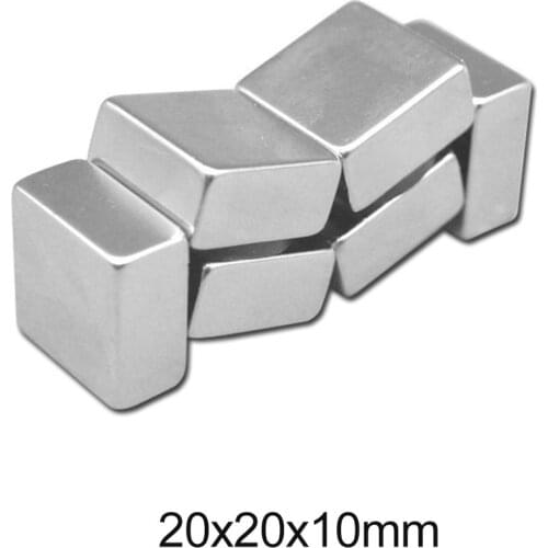 1/2/5/10/20pcs 20x20x10 mm Search Quadrate Magnet 20mm*20mm Stong Magnets 20x20x10mm Powerful Neodymium Magnetic 20*20*10