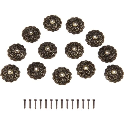 20Pcs 15mm Vintage Upholstery Nail Jewelry Chest Wine Gift Box Decor Antique Tack Stud For Furniture Hardware Accessory Nails