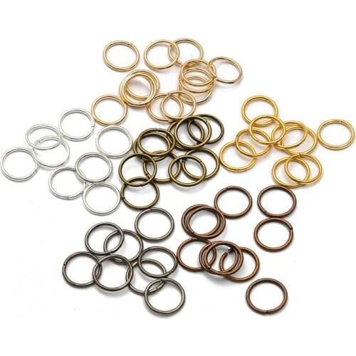 50pcs/Pack Opening Hair Ring Metal Hair Braid Rings 8-18mm Hair Charms Hair Braid Dreadlock Beads Cuffs Rings Hair Styling Tools