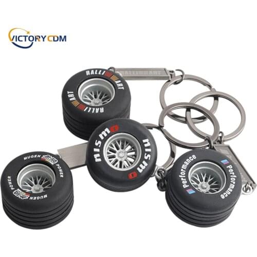 Car Tire Rims Keychain Rubber Wheel Rims Keyring Racing Autostyling Key ring For Bmw Toyota Honda