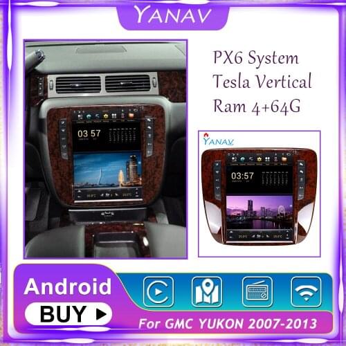 PX6 12.1 Inch Car Radio For GMC Yukon 2007-2013 Car Stereo Receiver Android Multimedia MP3 Player Audio GPS Navigation Head Unit