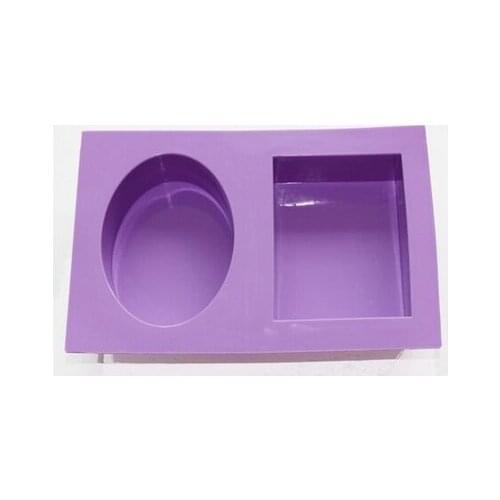 Large Oval Rectangle Soap Candle Cake Muffine Silicone Mold Mould