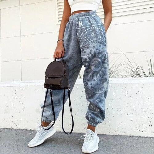 Autumn Casual Womens Sports Pants Fashion Trousers Skull Pattern Patchwork Printed Pants Oversized 4XL Pocket Pants