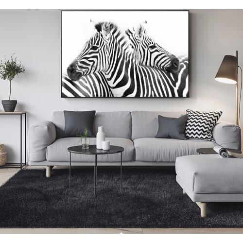 Black And White Line Canvas Art Paintings On The Wall Abstract Zebra Animals Wall Posters And Prints Cuadros Pictures Home Decor