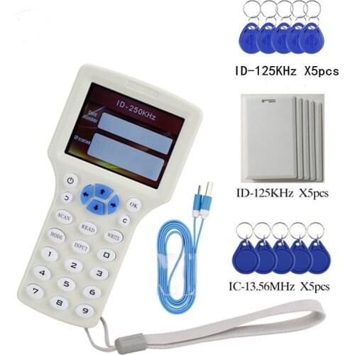 Guard Tour System RFID reader Rechargeable Card Duplicator Programmer for USB NFC UID Tag Key Card 125khz 13.56mhz