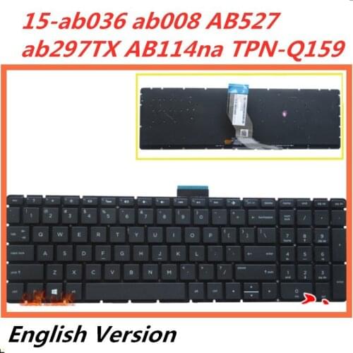 Laptop English Keyboard For HP 15-ab036 ab008 AB527 ab297TX AB114na TPN-Q159 Notebook Replacement layout Keyboard