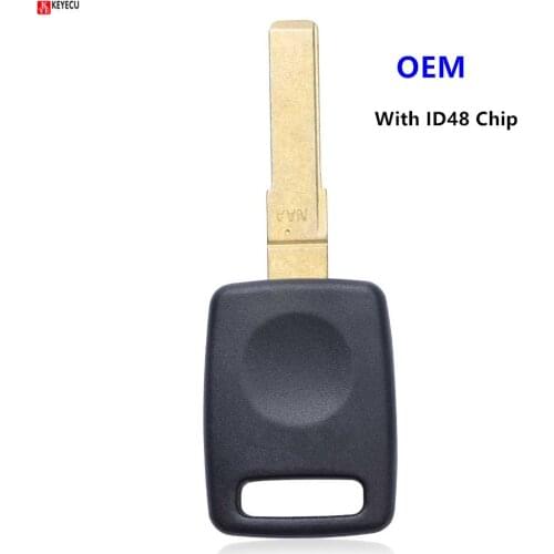 Keyecu OEM for Audi A3 A4 A6 TT Transponder Ignition Chip Key With ID48 Chip HU66 Blade
