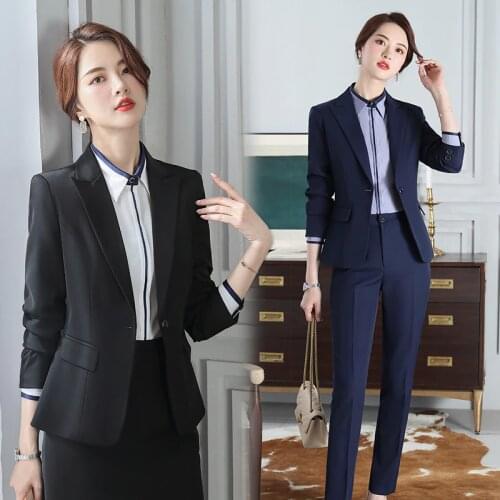 Ladies suit autumn and winter new fashion high-end self-cultivation suit temperament trousers skirt womens wild two-piece
