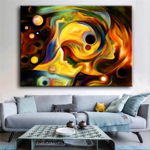 Colorful Abstract Art Canvas Painting On the Wall Graffiti Posters Prints Wall Pictures for Living Room Home Wall Cuadros Decor