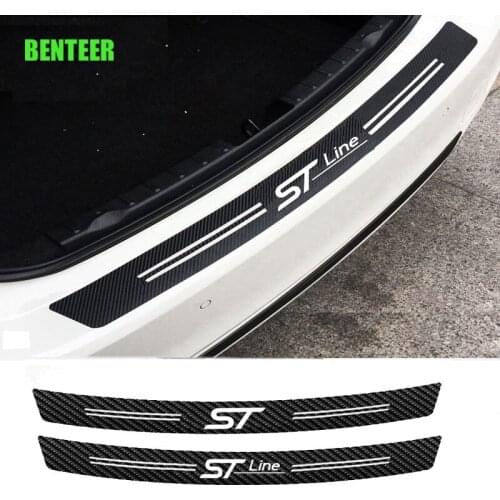 Carbon Fiber ST STLine Car Bumper Sticker For Ford Fiesta Mondeo Fusion Escape Edge Ecosport Kuga
