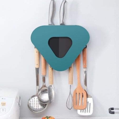 Wall-Mounted Knife Holder Pot Shovel Spoon Hooks Storage Organizer Shlves Kitchenware Storage Rack Kitchen Shelf