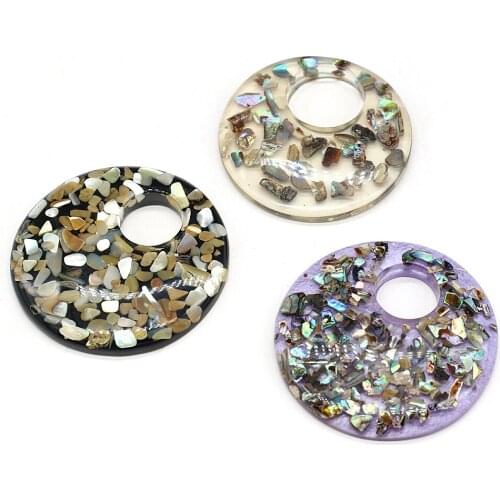 Natural Shell Gravel Plus Resin Pendant Cute Handmade Crafts Making DIY Exquisite Necklace Bracelet Jewelry for Women