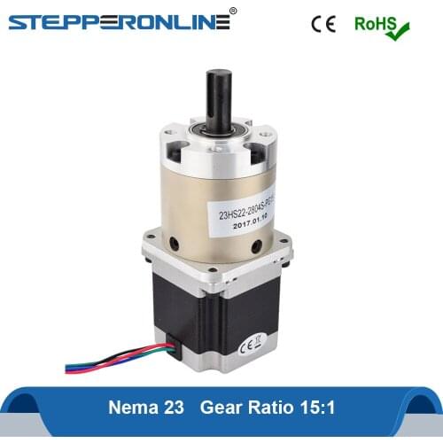 Nema 23 Stepper Motor Gear Ratio 15:1 Planetary Gearbox 57 Motor Extruder 2.8A L=56mm Nema23 Stepping Motor