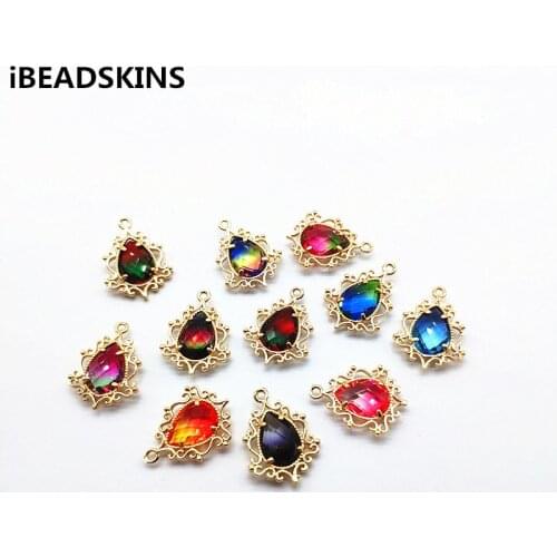 New arrival! 25x19mm 50pcs Crystal glass Drop charm for Jewelry Findings Earrings parts,hand Made Earrings Jewelry DIY
