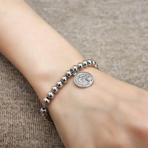 OUFEI Stainless Steel Bangles Jewelry Woman Vogue wholesale Charm Bracelet Gifts Couple Jewelry Accessories Charm Bracelets