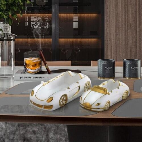 European Ceramic Sports Car Ashtray Storage Creative Cute Ash Tray Smoking Weed Gift For Boyfriend Home Decoration Accessories