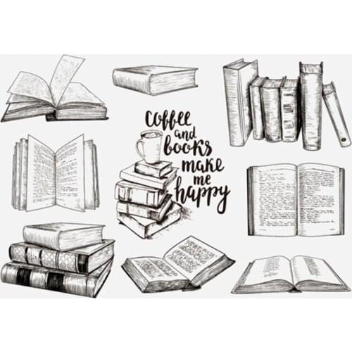 BOOK Transparent Clear Silicone Germany Stamp Seal DIY Scrapbooking photo Album Decorative C094