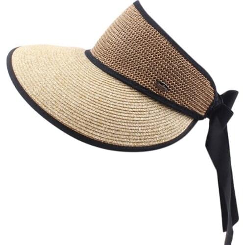 Summer Female Sun Hats Big Brim Classic Bowknot Foldable Fashion Straw Hat Casual Outdoor Beach Cap
