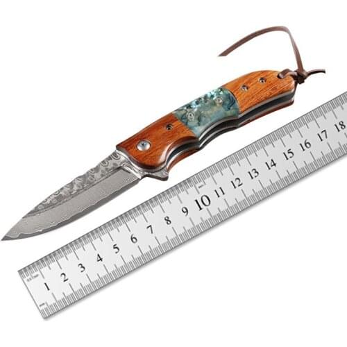 Outdoor camping self-defense carrying folding knife VG10 double multifunctional Cleaver Paring Knives