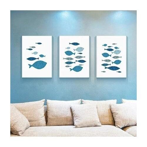 Modern Minimalist Nordic Fishes Animals A4 Large Art Prints Poster Kids Room Home Decor Wall Picture Canvas Painting