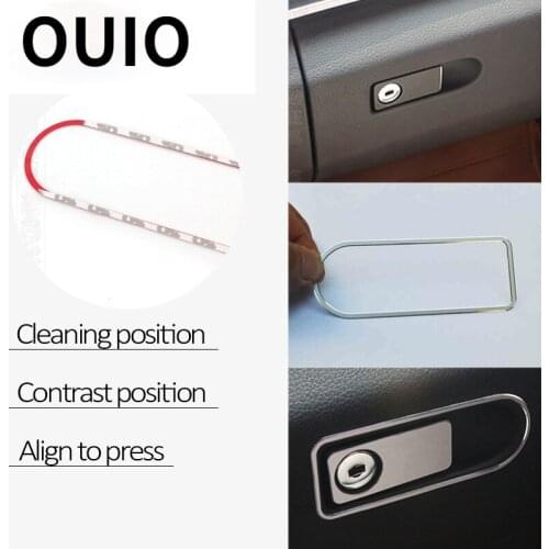 Car Styling Groove Storage Box Key Ring Frame Sticker For Mercedes W212 E class AMG For Mercedes Benz Accessories 2016 2017 2018