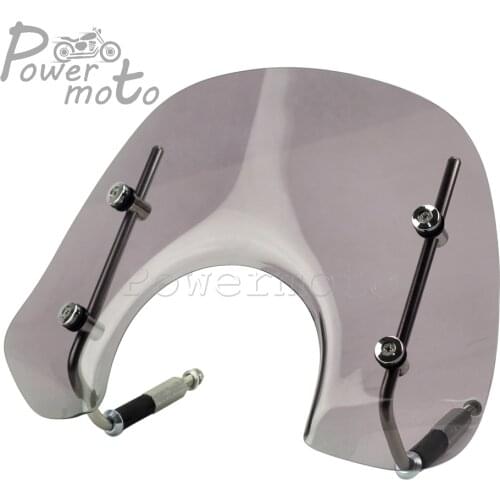 Scooter Flyscreen Smoke Windscreen Wind Deflector w/ Fitting Mount Kit for Vespa LX150 LX50 2005-2014