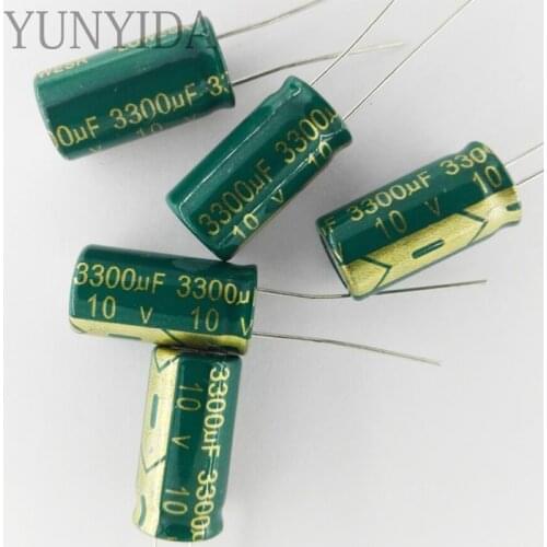 3300UF 10v 10PCS Aluminum electrolytic capacitor