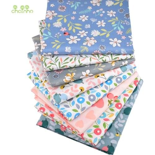 8pcs/Lot,Flower &Fruit Series,Printed Twill Cotton Fabric,Patchwork Cloth For DIY Quilting Sewing Baby&Childs Material,40x50cm