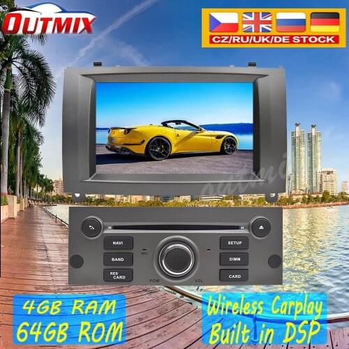 Android 10.0 Car Radio For Peugeot 407 2004-2010 Car Multimedia Player Stereo Auto Audio GPS Navigation DVD Video Screen DSP HD