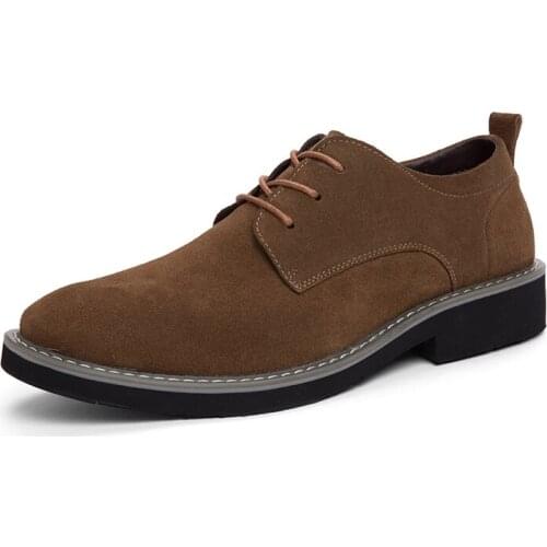 Brand Men Suede Leather Men Shoes Oxford Casual Classic Sneakers For Men Comfortable Flats Footwear Big Size 46