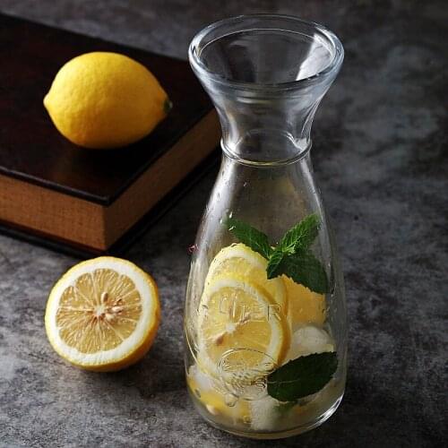 Water Bottle Coffee Cup Glass Jug Pot Cool Lead-free Glass Container Tableware Juice Jar High Low Temperature Wine Decanter 1pcs