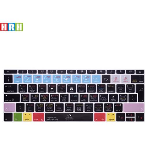 HRH Shortcut Keyboard Skin Cover For 12"with Retina Display A1534 A1931 Pro New 13"Pro Non-Touch Bar A1708 A1988 +EU version