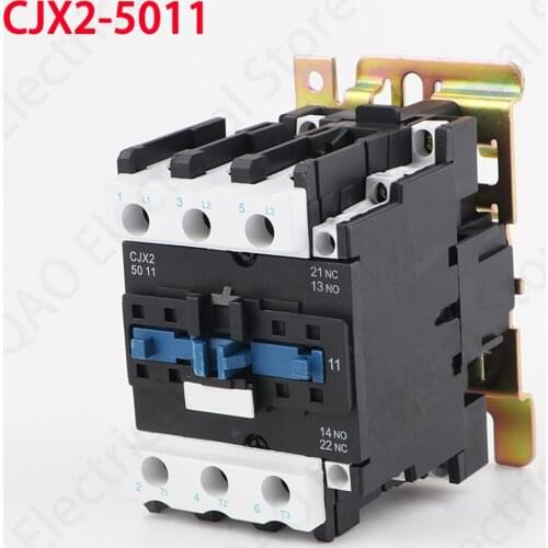 CJX2-5011 50A 3P NO + NC AC contactor CJX2-50 LC1-D50 series contactor 220V 380V 110V 48V 36V 24V