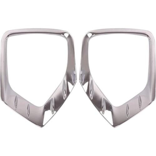 For Hyundai Santa Fe 2019 ABS Chrome Front Foglight Fog Light Lamp Cover Trim Frame Sticker Exterior Accessories