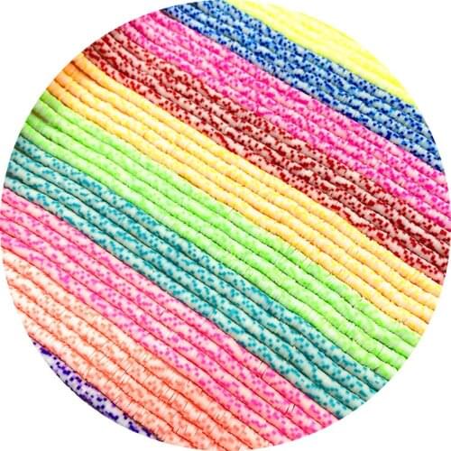 5mm Fluorescent Flat Round Polymer Clay Beads Chip Disk Loose Spacer Handmade Beads For DIY Jewelry Making Bracelet