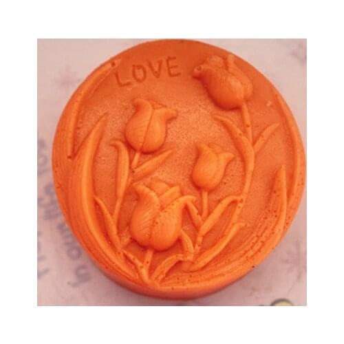 C212 soap mold/handmade soap mold/silicone mold/soap die/silica gel soap die tulips