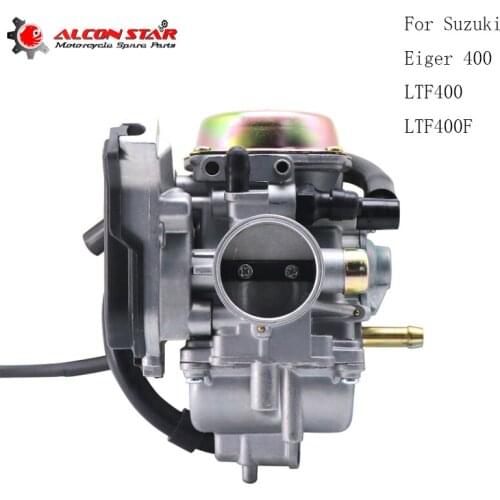 Alconstar Carburetor 13200-38FBV 13200-38F00 For 2002-2007 Suzuki Eiger 400 LTF400 Engine Assembly with Manual Choke 2WD 4WD