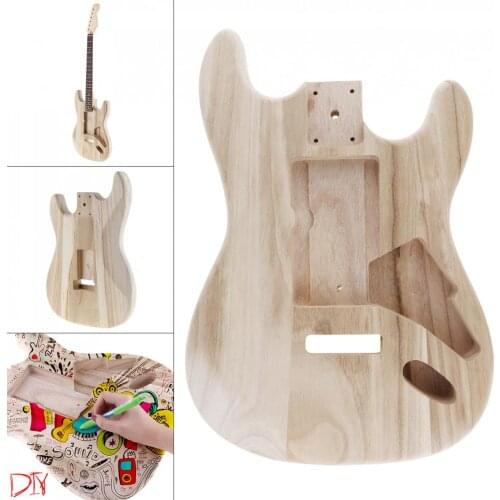 Maple Guitar Barrel Body Already Polished Punched for ST Electric Guitar DIY Accessory Support Painting Guitar Body