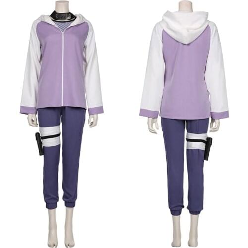 Hyuga Hinata Cosplay Costume Jacket Pants Outffits Halloween Suit