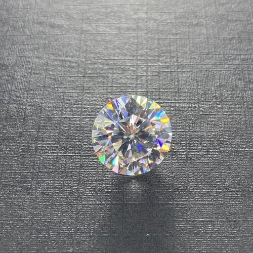 Lab Grown 8mm 2carats Round Moissanite Diamond VVS1 Clarity White D Color Stone Price