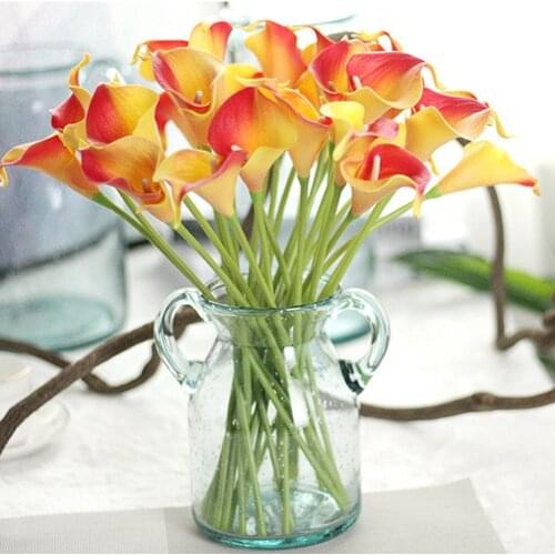 Hot Artificial Flower искусственные растения Calla Lily Bridal Bouquet Home Wedding Party Decor Домашний декор