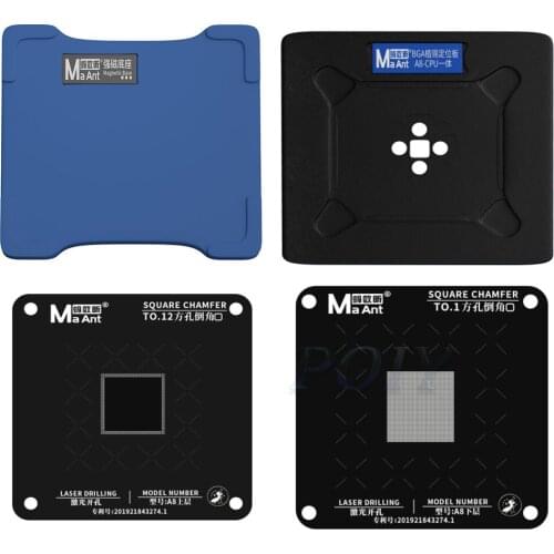 MaAnt Magnetic Reballing Platform For iPhone A8 A9 A10 A11 A12 A13 CPU BGA Repair Tin Planting Jig with Stencils